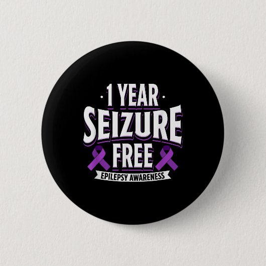 1 jaar Epilepsie Bewustzijnsdag Ondersteuning Ronde Button 5,7 Cm (Voorkant)