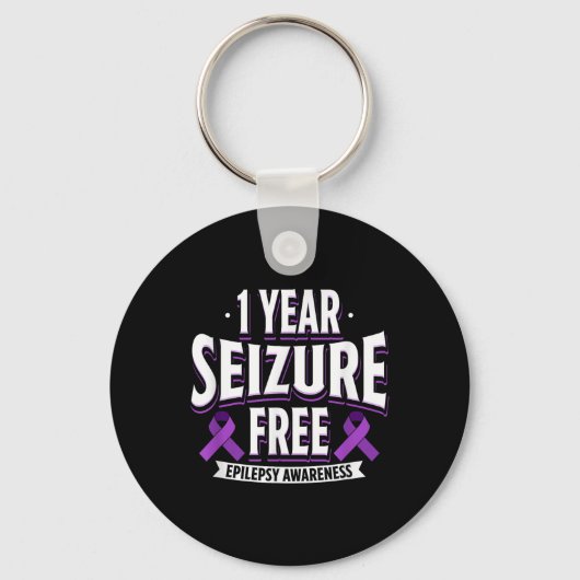 1 jaar Epilepsie Bewustzijnsdag Ondersteuning Sleutelhanger (Voorkant)