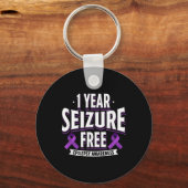 1 jaar Epilepsie Bewustzijnsdag Ondersteuning Sleutelhanger (Voorkant)