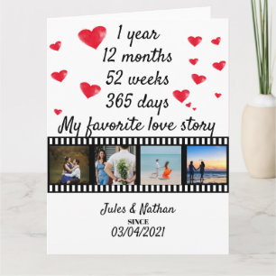 1 jaar filmstrip foto kaart