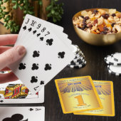 1 Jaar | Golden Ray 12 Stappen Aangepaste NAAM Pokerkaarten (Insitu)
