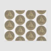 1 Jaar Herstel Jubileum Munt wit Tissuepapier (Voorkant)