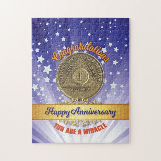 1 Jaar Herstel Munt Jubileum Je bent een mirakel Legpuzzel (Verticaal)