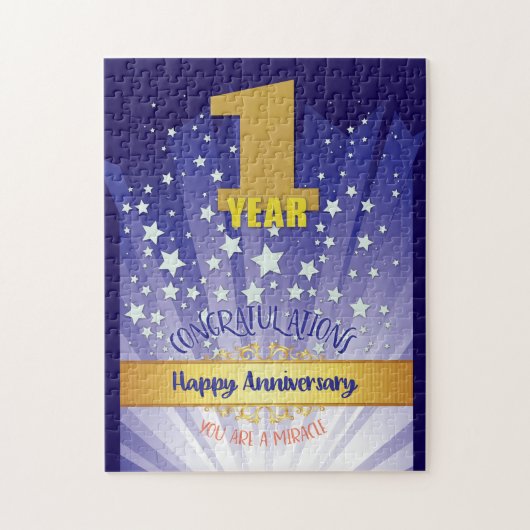 1 Jaar Hersteldatum Vet Numeriek Legpuzzel (Verticaal)