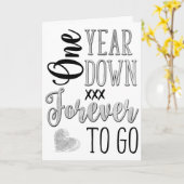 1 jaar Jubileum, 1 jaar terug naar voorhand Kaart (Gele Bloem)