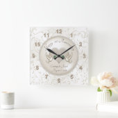 1 jaar Jubileum cadeaus voor vrouw en man Vierkante Klok (Huis)