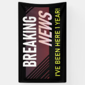 1 jaar Jubileum eerste beoordeling werknemer Spandoek (Verticaal)