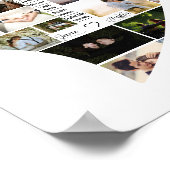 1 jaar Jubileum — Heart Shaped Photo Collage Poster (Hoek)
