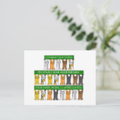 1 jaar Jubileum voor werknemers Briefkaart (Staand voorkant)