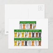 1 jaar Jubileum voor werknemers Briefkaart (Voorkant / Achterkant)