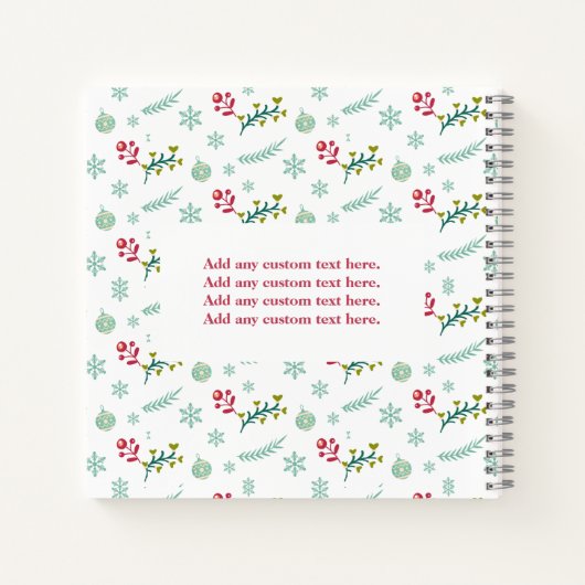 1 jaar lang Baby met kerstfoto's Notitieboek (Achterkant)