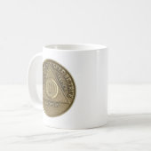 1 Jaar Medallion Munt Jubileum Mok (Voorkant links)