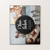 1 jaar nuchter, 4 fotocollage, aangepaste naam legpuzzel (Verticaal)