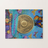 1 Jaar Nuchter Jubileummunt Vlinders Bloemen Legpuzzel (Horizontaal)