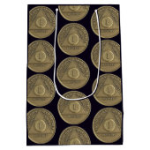 1 Jaar Nuchtere Hersteldag Munt Medium Cadeauzakje (Achterkant)