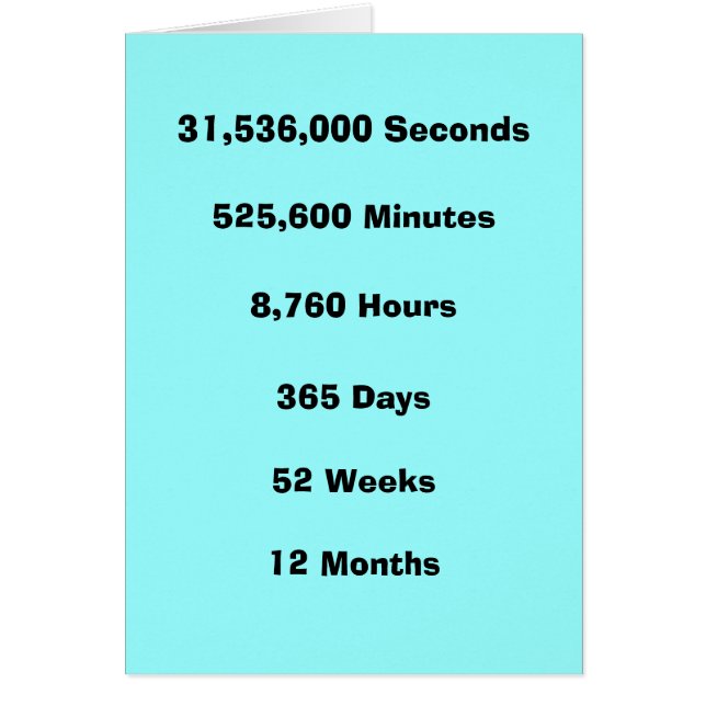 1 jaar op elke manier waarop je het snijdt (Voorkant)