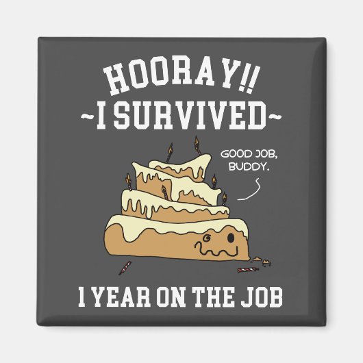 1 jaar op het Jubileum voor eerste baan Magneet (Voorkant)