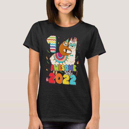 1 jaar oud Geweldige sinds 2022 1st Birthday Shirt (Voorkant)