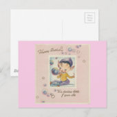  "1 jaar oud" Happy Birthday Elf Briefkaart (Voorkant / Achterkant)
