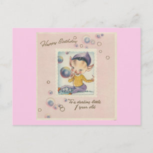  "1 jaar oud" Happy Birthday Elf Briefkaart