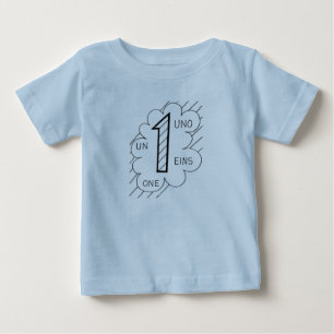 1 jaar oud shirt op verjaardag van baby