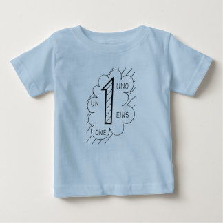 1 jaar oud shirt op verjaardag van baby