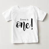  1 jaar oude baby meisje T-shirt (Voorkant)