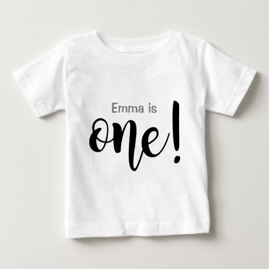 1 jaar oude baby meisje T-shirt (Voorkant)