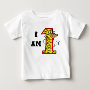 1 jaar oude baby verjaardag (nummer van de leuke a