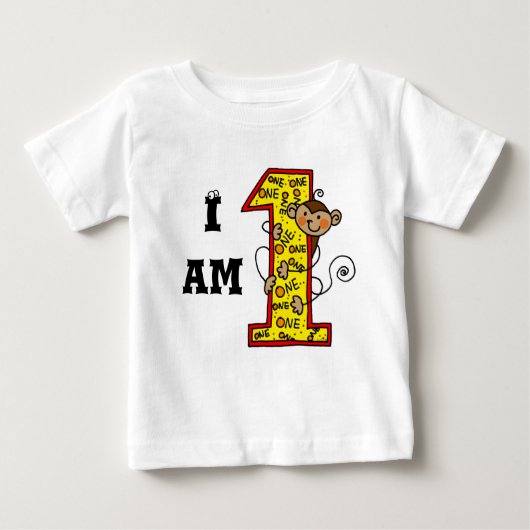 1 jaar oude baby verjaardag (nummer van de leuke a (Voorkant)