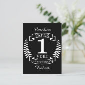 1 jaar oude dag briefkaart (Staand voorkant)