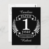 1 jaar oude dag briefkaart (Voorkant / Achterkant)