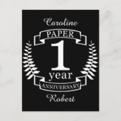 1 jaar oude dag briefkaart (Voorkant)