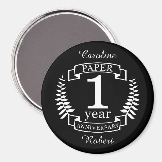 1 jaar oude dag magneet (Voorkant / Achterkant)