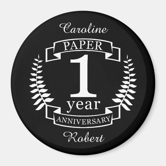 1 jaar oude dag magneet (Voorkant)