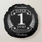 1 jaar oude dag rond kussen (Voorkant)