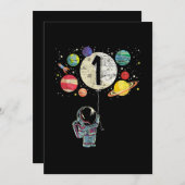 1 jaar oude geboorthday Boy Astronaut 1st Birthday Kaart (Voorkant / Achterkant)