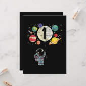 1 jaar oude geboorthday Boy Astronaut 1st Birthday Kaart (Voorkant / Achterkant in situ)
