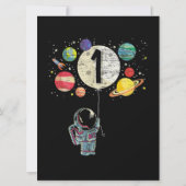 1 jaar oude geboorthday Boy Astronaut 1st Birthday Kaart (Achterkant)