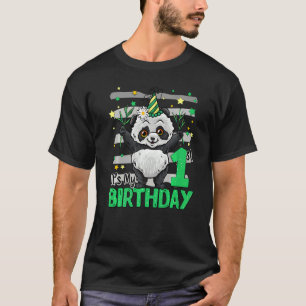 1 jaar oude Panda 1-jarige jongen Panda Birt T-shirt