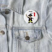 1 jaar oude piratenjongen ronde button 5,7 cm (In situ)