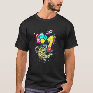 1 jaar oude ruimtevaart, zonneboten, eerste geboor t-shirt