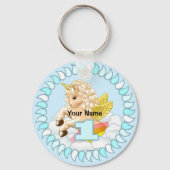 1 jaar oude Verjaardag Eenhoorn sleutelhangers (Voorkant)