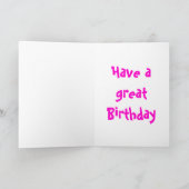 1 jaar oude Verjaardag Meisje Kaart (Binnen)