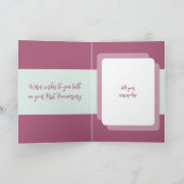 1 jaar papierdag initialen groen lavender kaart (Binnen)