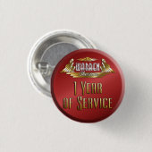 1 jaar pop ronde button 3,2 cm (Voorkant /achterkant)