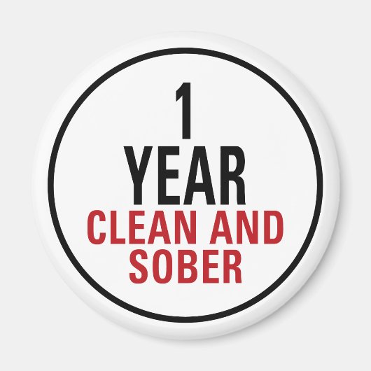 1 jaar reinigen en Sober Magneet (Voorkant)