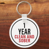 1 jaar reinigen en Sober Sleutelhanger (Voorkant)