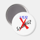 1 jaar rode ex-roker magneet (Voorkant / Achterkant)