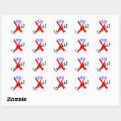 1 jaar rode ex-roker ronde sticker (Vel)